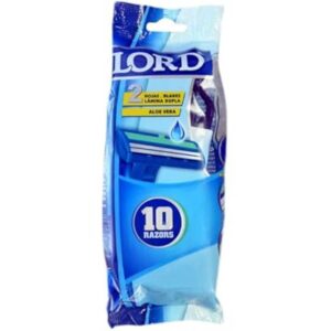 lord twin blade disposable razors pack of 10 30.36